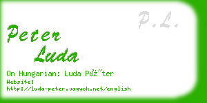 peter luda business card